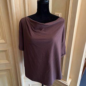 Nuuds off the shoulder, coffee color, size small